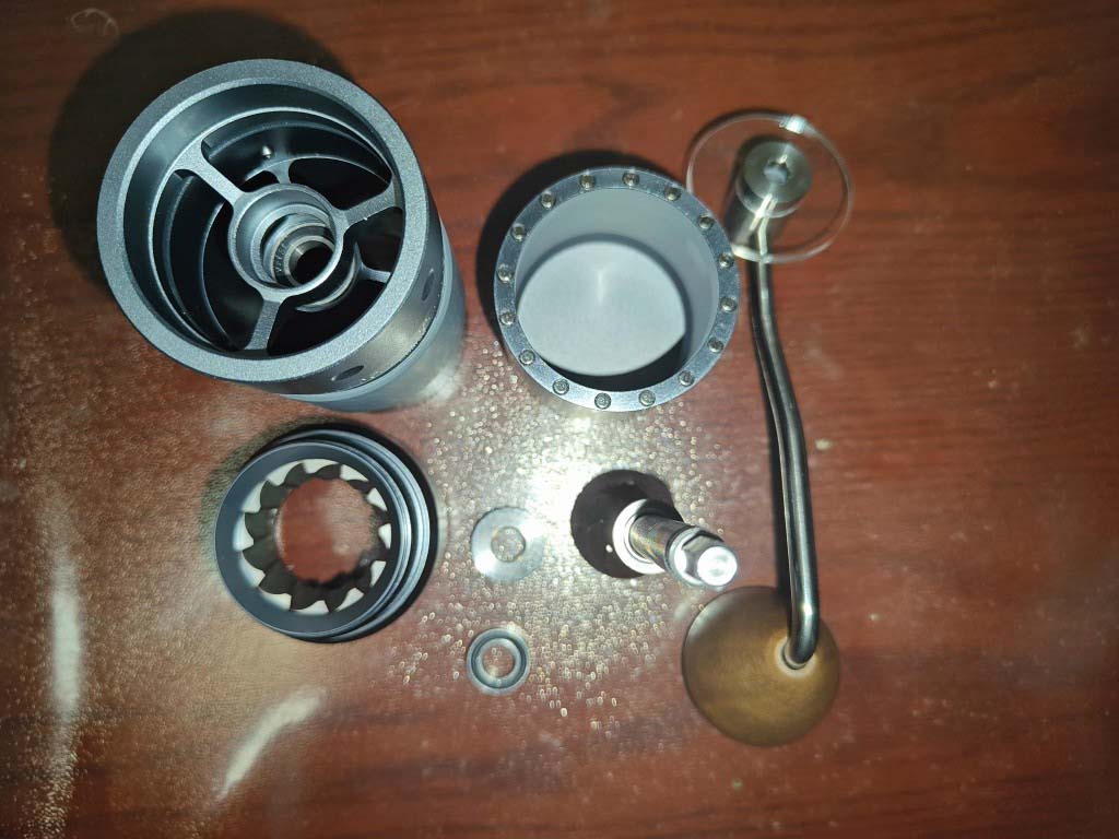 How to disassemble and clean the R50pro manual coffee grinder?