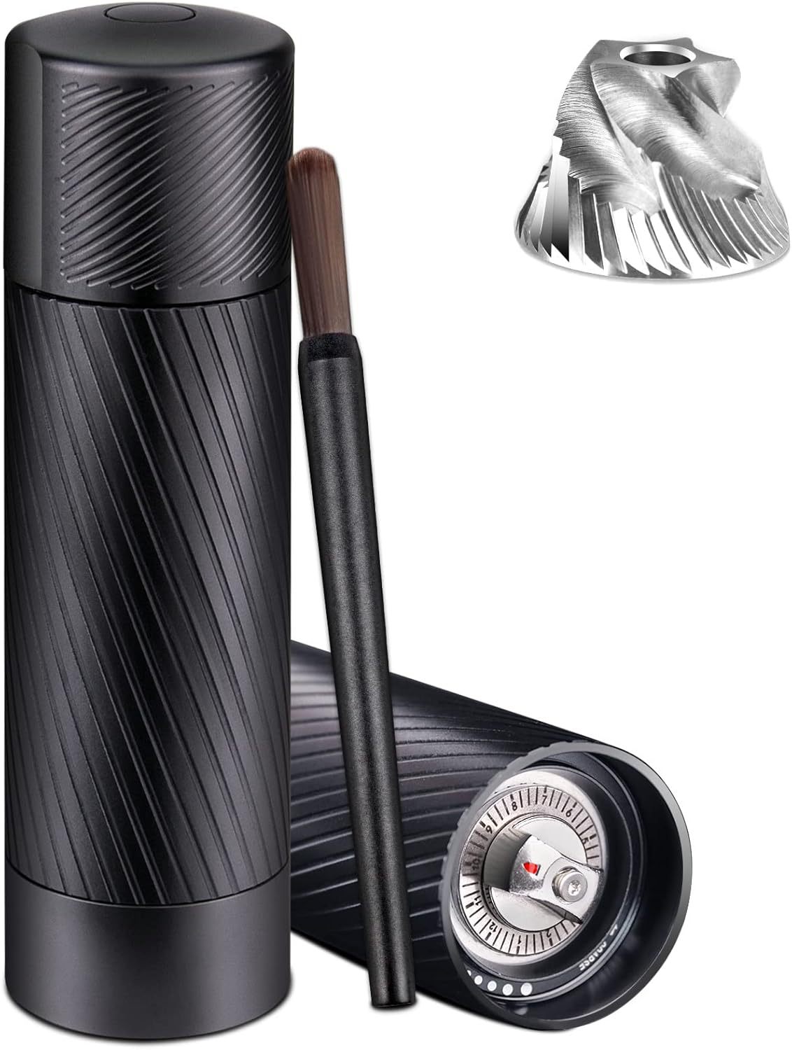 Magnetic Salt and Pepper Grinder Set - Adjustable Coarseness - Detail View 1