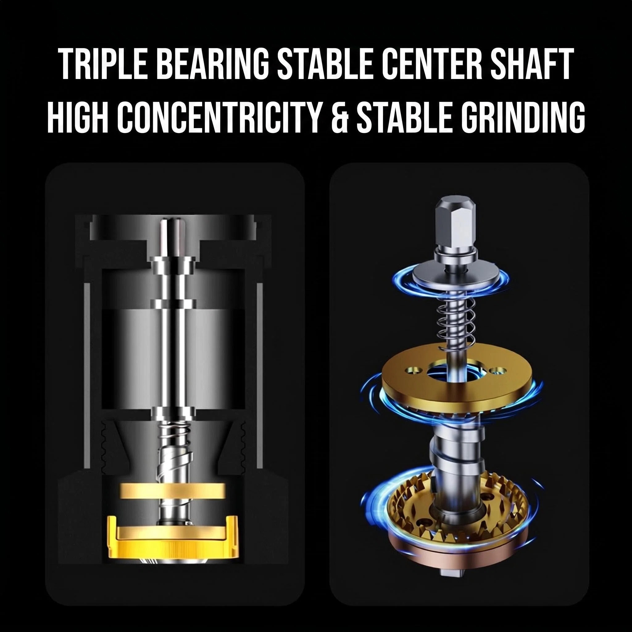 GP49 49mm Titanium Burr Manual Coffee Grinder - Detail View 4